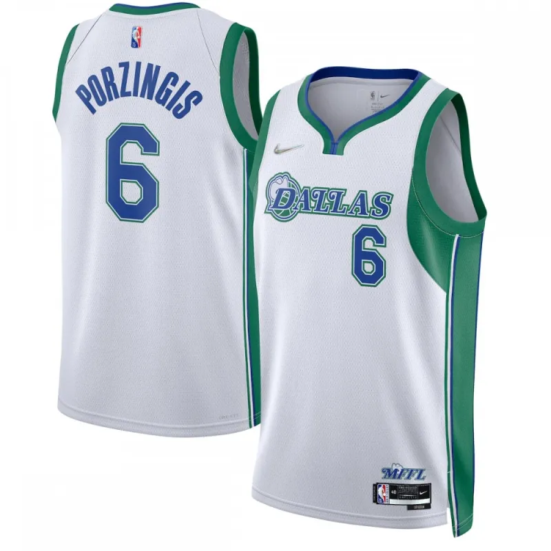 Kristaps Porzingis Dallas Mavericks Nike 2021/22 Swingman Jersey – City Edition – White