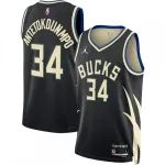 Maglia Swingman da uomo Giannis Antetokounmpo Milwaukee Bucks 2022/23 Statement Edition – Nera