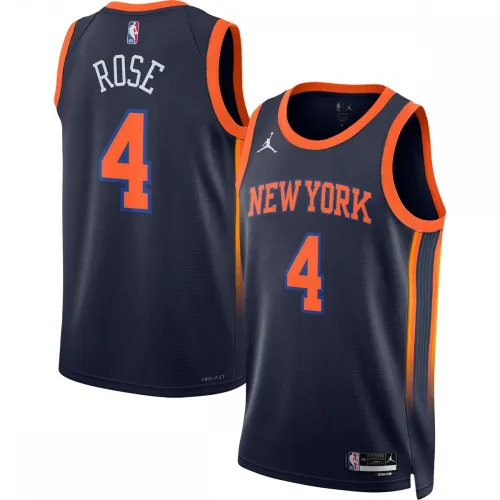 Maillot Swingman Derrick Rose des New York Knicks, Jordan Brand, édition « Statement » 2022/23 - Bleu marine