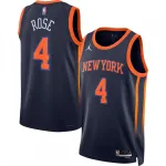 Derrick Rose New York Knicks 2022/23 Statement Edition Men's Swingman Jersey - Navy