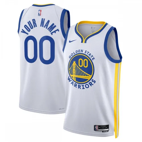 Maillot personnalisable Nike Swingman unisexe des Golden State Warriors 2022/23, blanc – Édition Association
