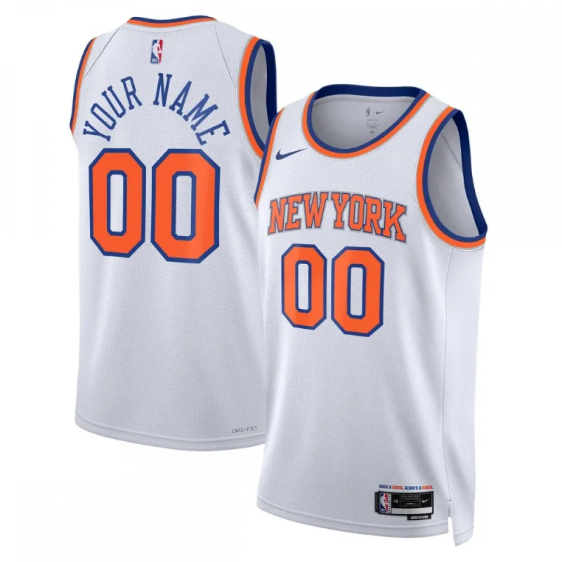 New York Knicks Nike Unisex 2022/23 Swingman Custom Jersey White – Association Edition