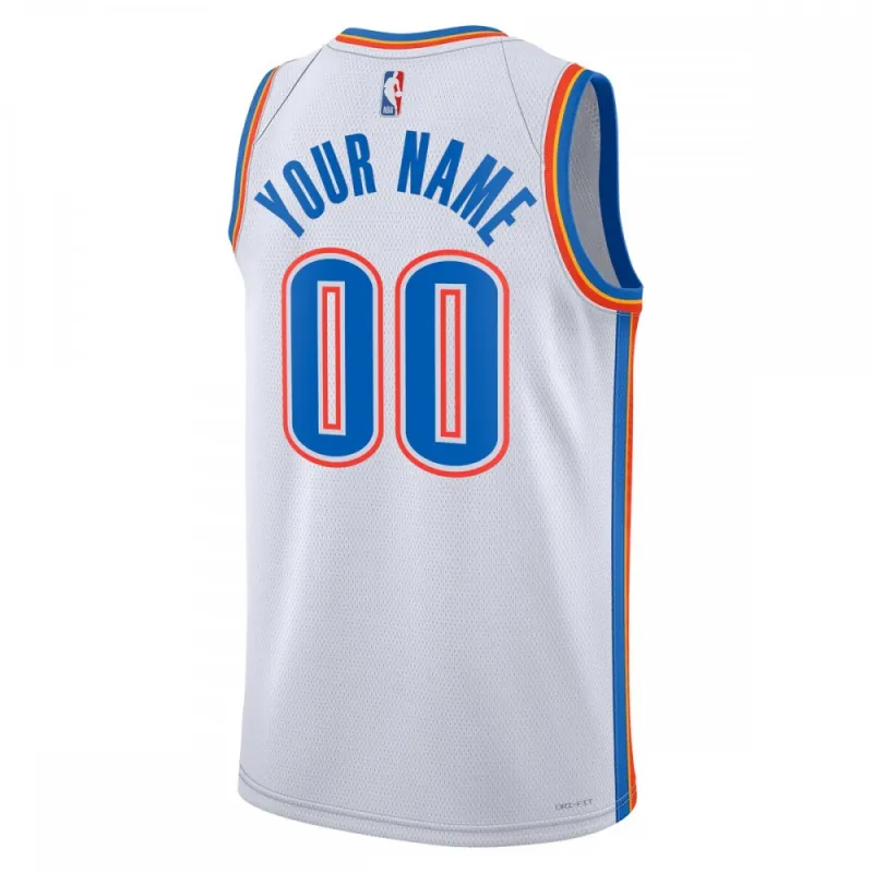 Oklahoma City Thunder Unisex 2022/23 Swingman Custom Jersey Weiß – Association Edition