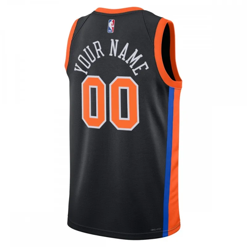 New York Knicks Unisex 2022/23 Swingman Custom Jersey - City Edition - Zwart