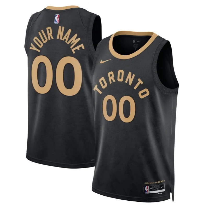 Toronto Raptors Nike Unisex 2022/23 Swingman Custom Jersey – City Edition – Black