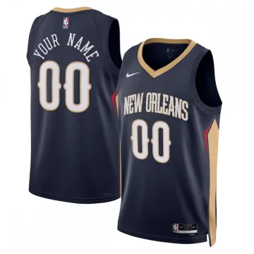 New Orleans Pelicans Unisex 2022/23 Swingman Custom Jersey Navy - Icon Edition
