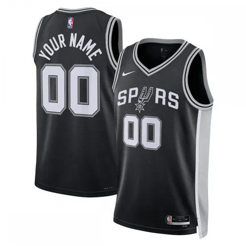 San Antonio Spurs Unisex 2022/23 Swingman Custom Jersey Black - Icon Edition
