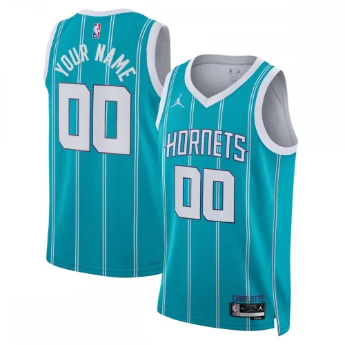 Charlotte Hornets Unisex 2022/23 Swingman Custom Jersey Teal - Icon Edition