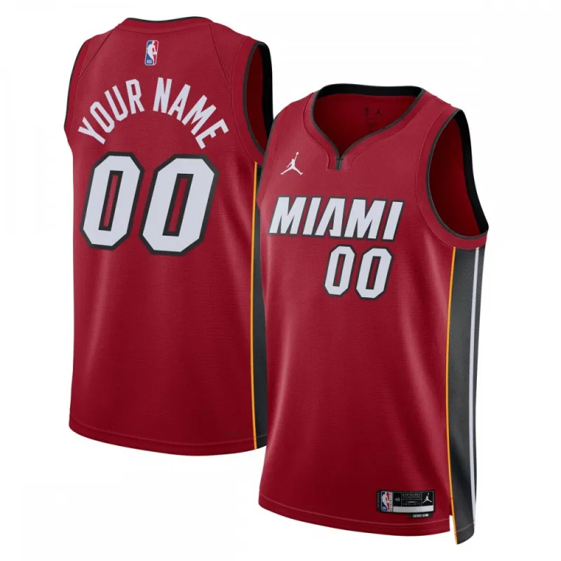 Miami Heat Unisex 2022/23 Swingman Custom Jersey – Statement Edition – Red