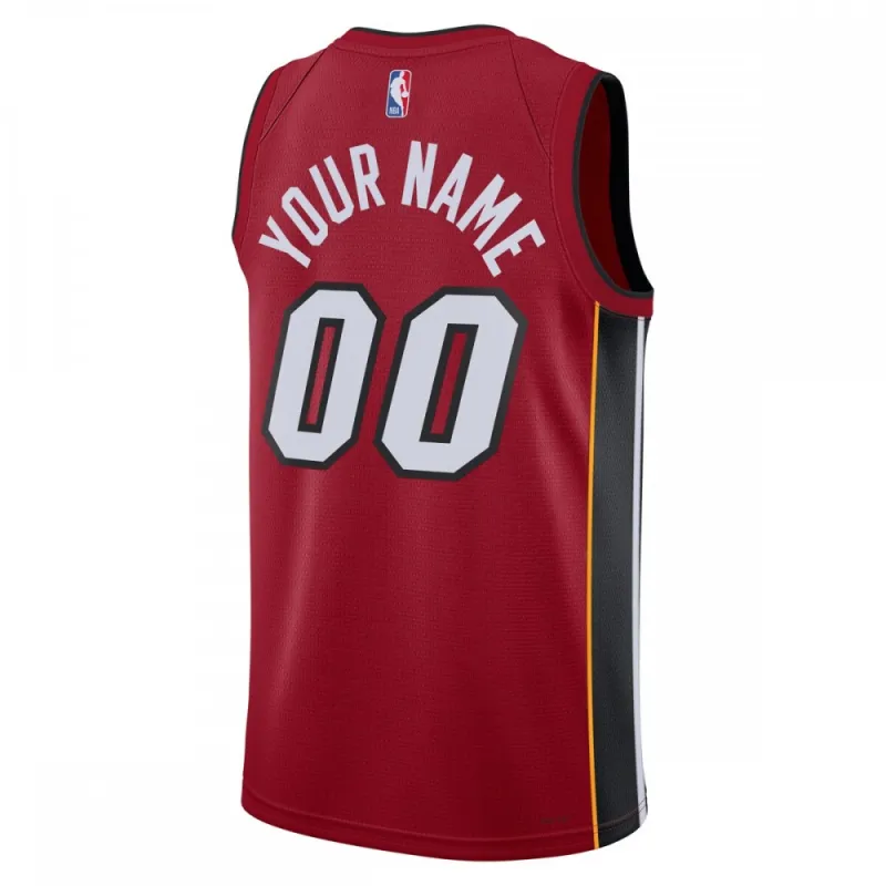 Miami Heat Unisex 2022/23 Swingman Custom Jersey – Statement Edition – Red