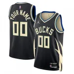 Milwaukee Bucks Unisex 2022/23 Swingman Custom Jersey - Statement Edition - Preto