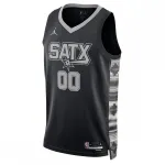 Maglia da ginnastica unisex San Antonio Spurs 2022/23 Swingman Custom – Statement Edition – Nera