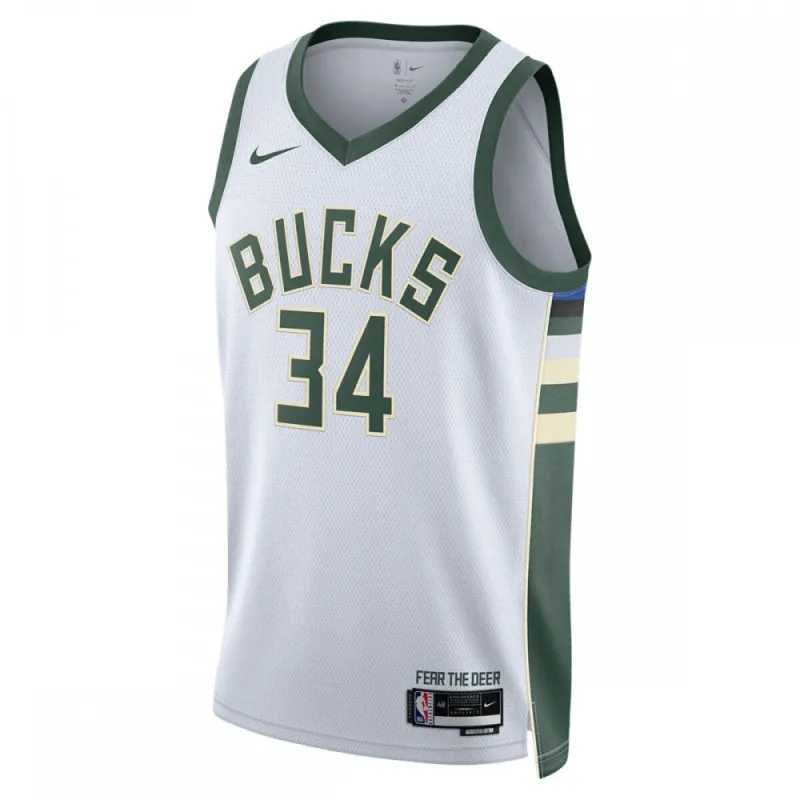 Giannis Antetokounmpo Milwaukee Bucks Unisex 2022/23 Swingman Jersey – Association Edition – Weiß