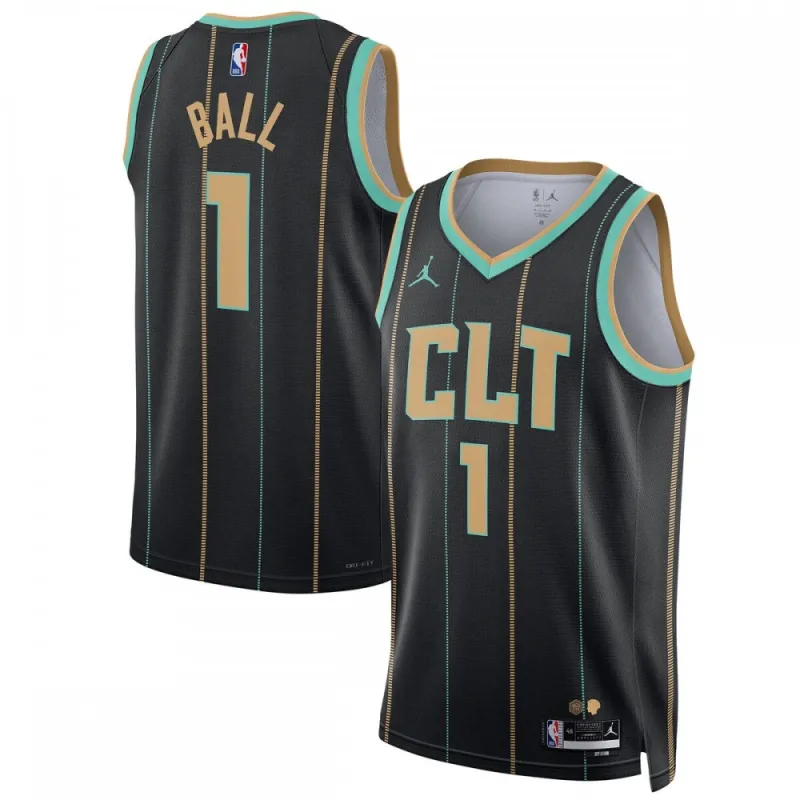 LaMelo Ball Charlotte Hornets Unisex 2022/23 Swingman Jersey - City Edition - Schwarz