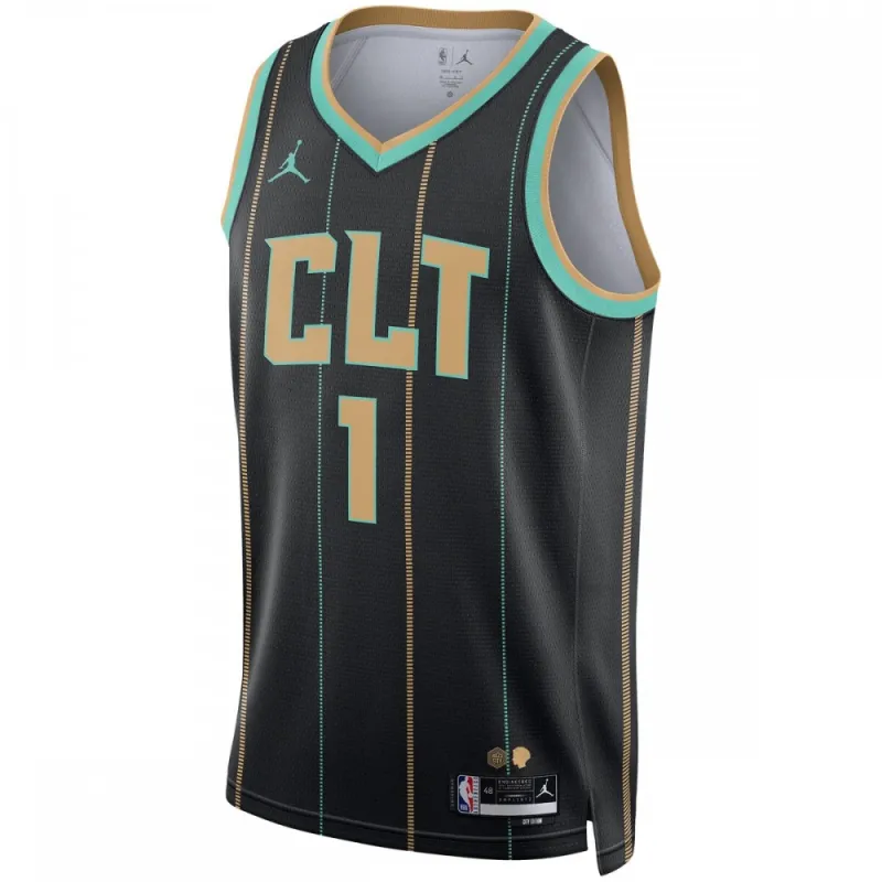 LaMelo Ball Charlotte Hornets Unisex 2022/23 Swingman Jersey - City Edition - Schwarz