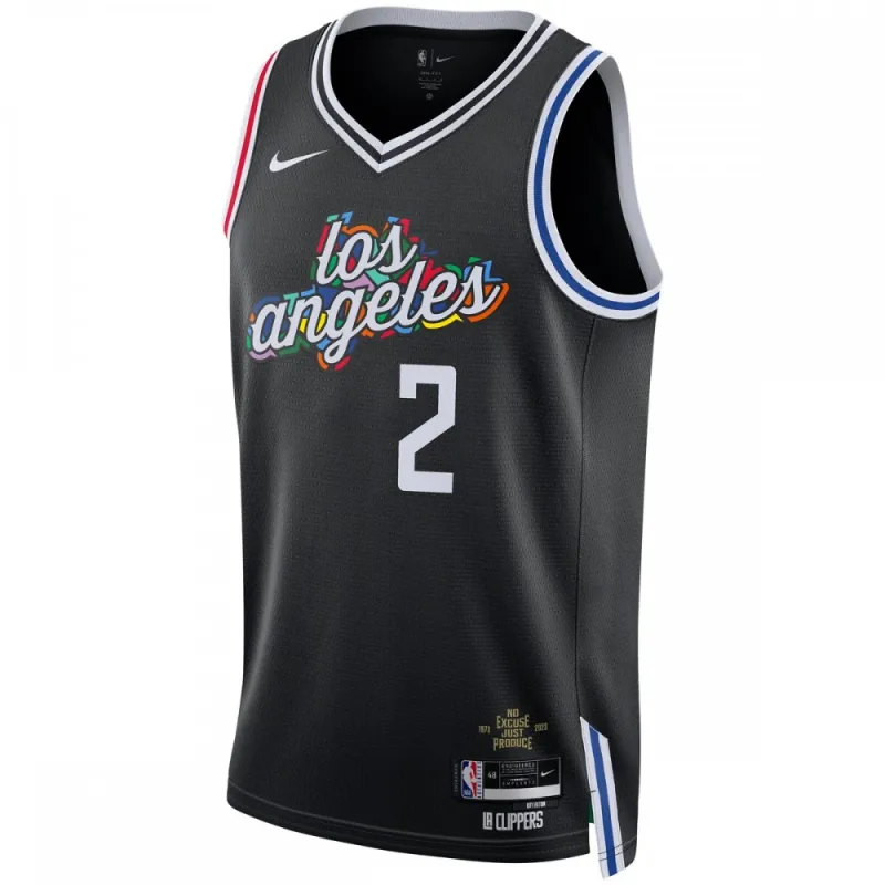 Kawhi Leonard LA Clippers Unisex 2022/23 Swingman Jersey - City Edition - Black