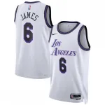 LeBron James Los Angeles Lakers Nike Unisex 2022/23 Swingman Jersey - City Edition - White LeBron James Los Angeles Lakers Nike Unisex 2022/23 Swingman Jersey – City Edition – White