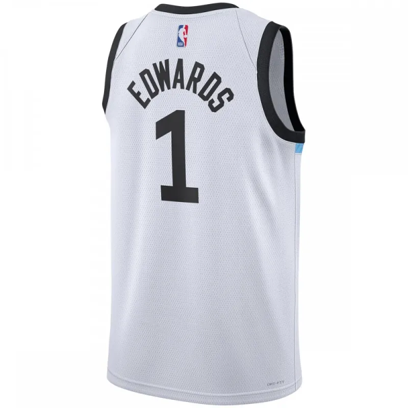 Maillot Swingman unisexe Anthony Edwards Minnesota Timberwolves 2022/23 – Édition City – Blanc