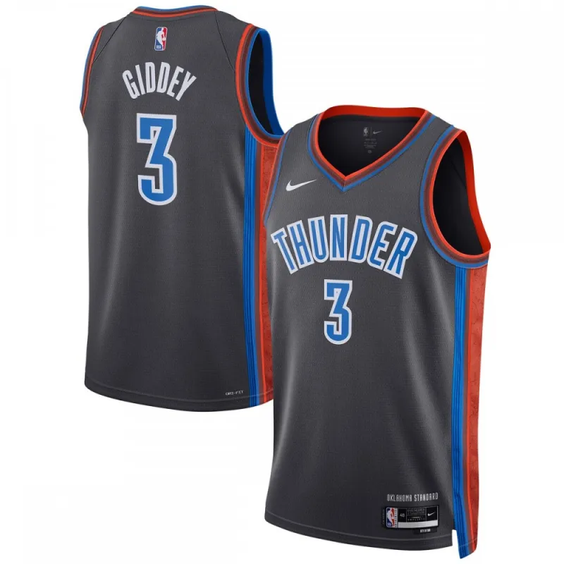 Josh Giddey Oklahoma City Thunder Unisex-Trikot 2022/23 – City Edition – Grau
