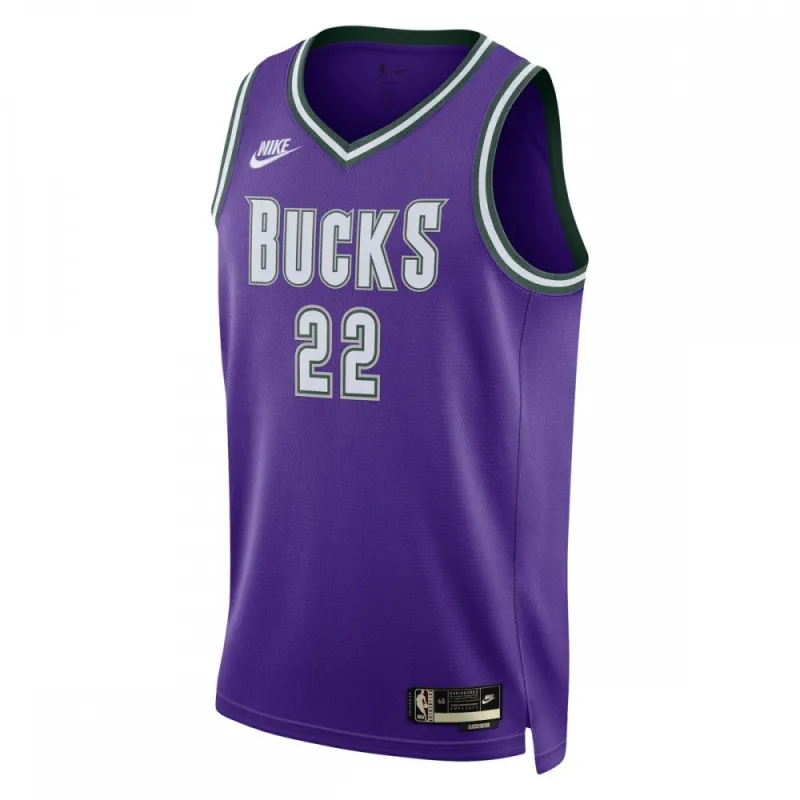 Maglia Swingman da uomo di Khris Middleton dei Milwaukee Bucks 2022/23, colore viola - Edizione Classica