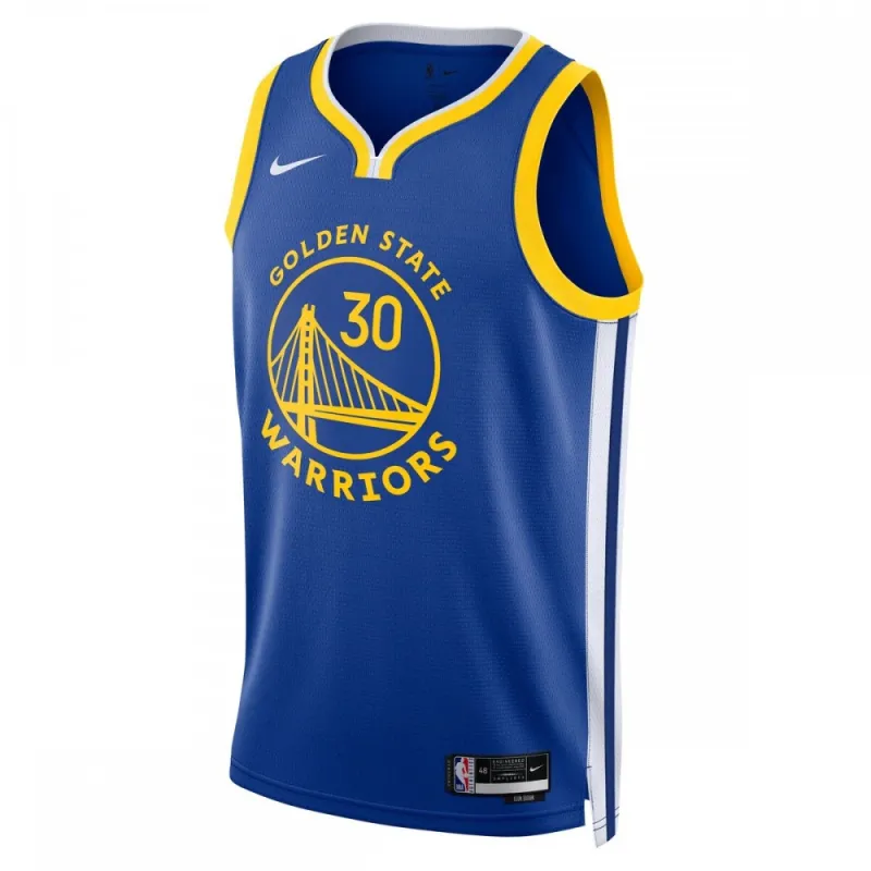 Maillot Swingman unisexe Stephen Curry Golden State Warriors 2022/23 – Édition Icon – Bleu royal