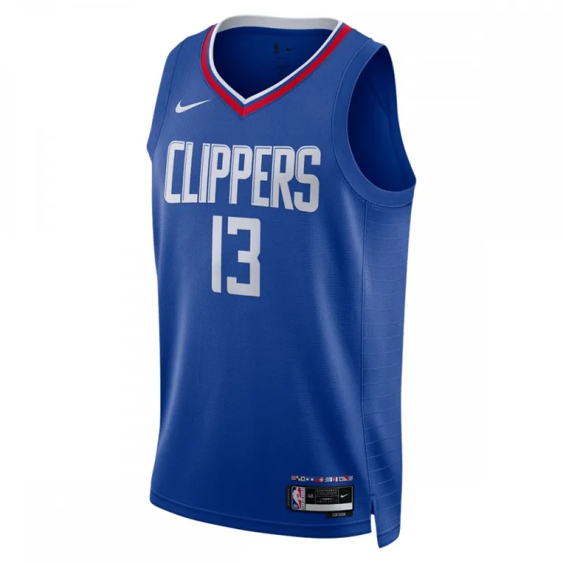 Maillot Swingman unisexe Paul George LA Clippers 2022/23 – Édition Icone – Bleu Royal