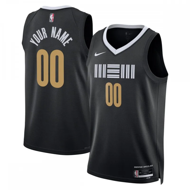 Memphis Grizzlies Unisex 2023/24 Custom Swingman Jersey – Black – City Edition