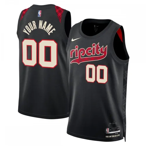 Portland Trail Blazers Unisex 2023/24 Custom Swingman Jersey - Zwart - City Edition