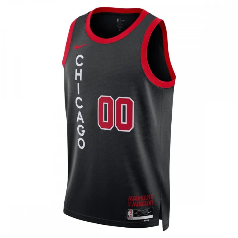 Maillot Swingman unisexe Chicago Bulls 2023/24 personnalisé – Noir – Édition City