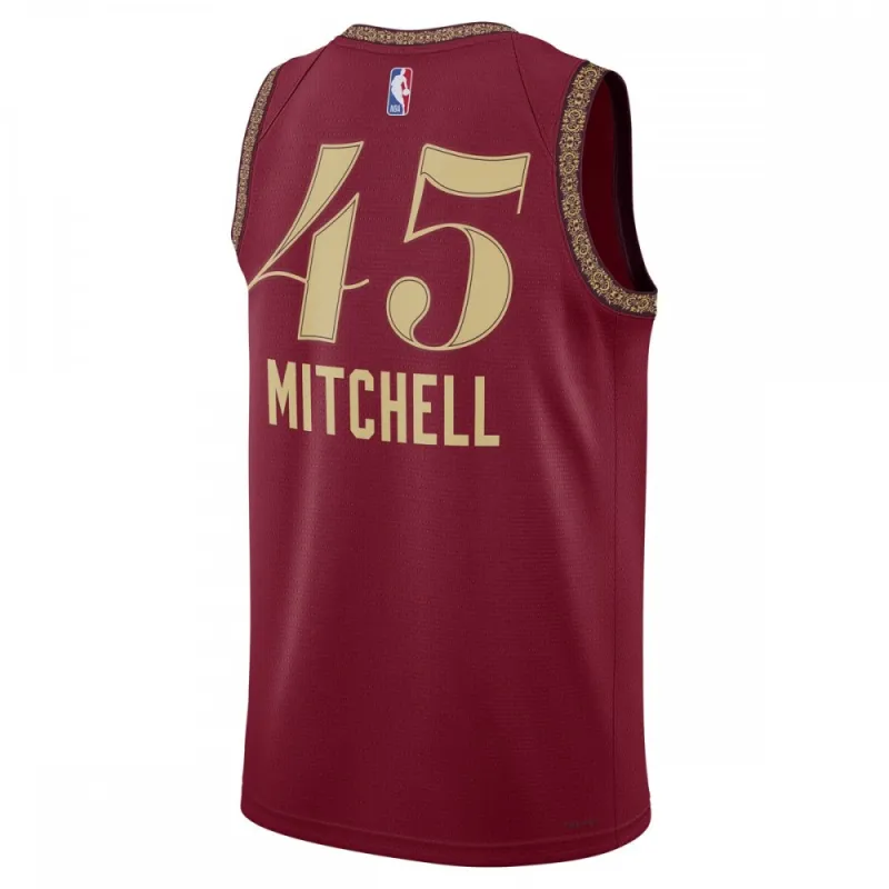 Maglia Swingman unisex dei Cleveland Cavaliers di Donovan Mitchell, stagione 2023/24, colore bordeaux, edizione City Edition.