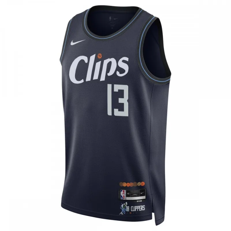 Paul George LA Clippers Unisex 2023/24 Swingman Jersey - Navy - City Edition