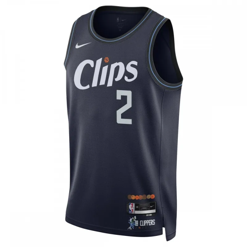 Kawhi Leonard LA Clippers Unisex 2023/24 Maglia Swingman - Navy - City Edition