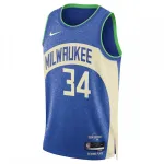Giannis Antetokounmpo Milwaukee Bucks Unisex 2023/24 Swingman Jersey - Bleu - City Edition