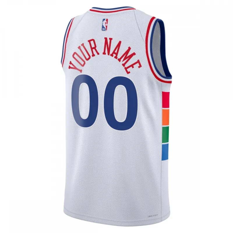 Philadelphia 76ers Nike Unisex 2024/25 Custom Swingman Jersey – City Edition – White