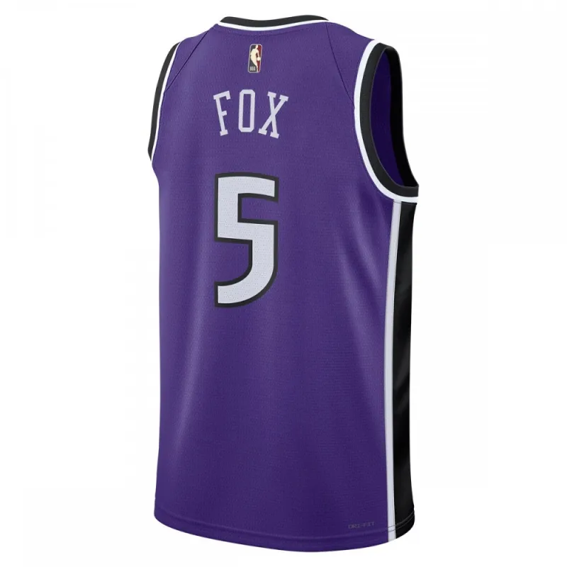 Camiseta unisex Swingman de De'Aaron Fox de los Sacramento Kings para la temporada 2024/25 – Morada – Edición Clásica