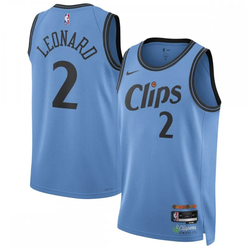 Kawhi Leonard LA Clippers Unisex 2024/25 Swingman Player Jersey - City Edition - Light Blue