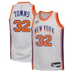 Karl-Anthony Towns New York Knicks Unisex 2024/25 Swingman Player Jersey - City Edition - Branco