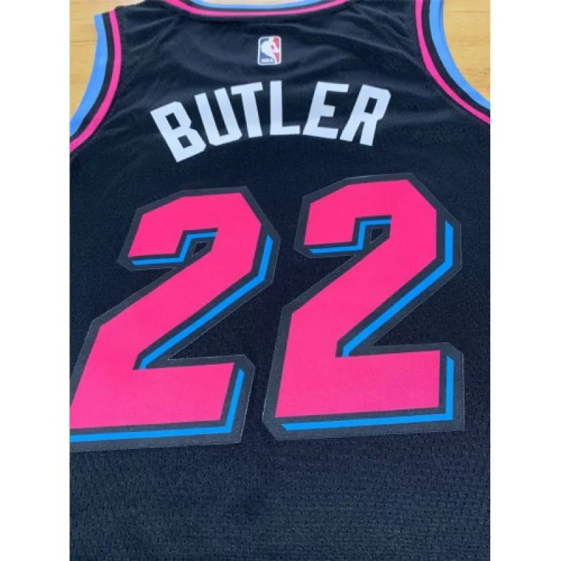 Men’s Miami Heat Jimmy Butler #22 Black 19-20 Swingman Jersey – City Edition
