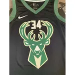 Men’s Milwaukee Bucks Giannis Antetokounmpo #34 Black Swingman Jersey – Statement Edition