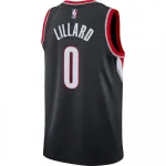 Camisa masculina Portland Trail Blazers Damian Lillard #0 preta 2020/21 Swingman – Edição Ícone
