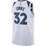 Men's Minnesota Timberwolves Karl-Anthony Towns #32 White Swingman Jersey - Association Edition