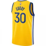 Men’s Golden State Warriors Stephen Curry #30 Nike Gold Finished Swingman Jersey – Statement Edition