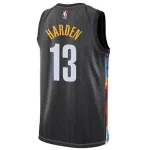 Men’s Brooklyn Nets James Harden #13 Nike Black 2020/21 Swingman Jersey – City Edition
