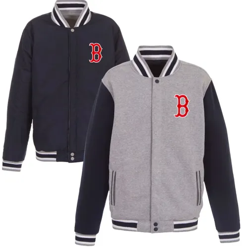 Boston Red Sox JH Design Reversible Fleece Full-Snap Jacket