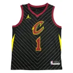 Camisola Swingman preta Jordan #1 dos Cleveland Cavaliers para homem - Statement Edition Men’s Cleveland Cavaliers Derrick Rose #1 Jordan Black Swingman Jersey – Statement Edition