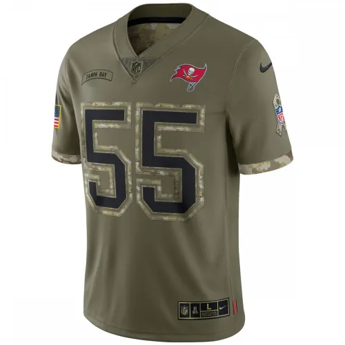 Derrick Brooks Tampa Bay Buccaneers 2022 Salute To Service Retired Player Limited Jersey – Olive