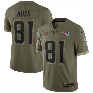 Randy Moss New England Patriots 2022 Salute To Service Camiseta limitada de jugador retirado - Oliva