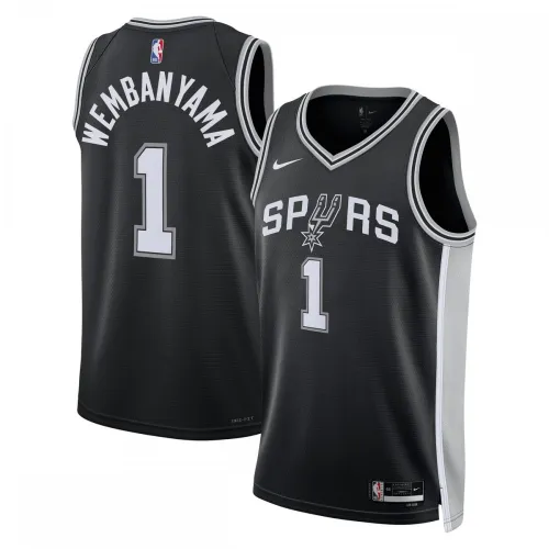 Victor Wembanyama San Antonio Spurs Unisex 2023 Draft First Round Pick Swingman Jersey - Icon Edition - Zwart