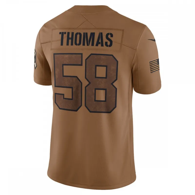 Derrick Thomas Kansas City Chiefs Nike 2023 Salute To Service Retired Player Limited Jersey – Brown