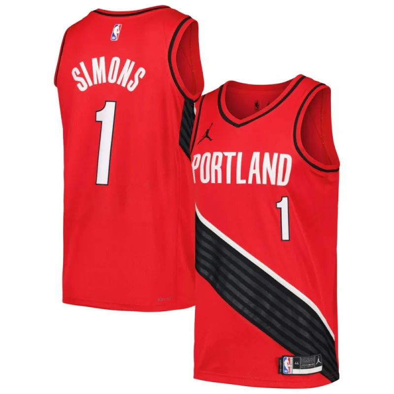 Anfernee Simons Portland Trail Blazers Swingman Spieler Herren Trikot - Statement Edition - Rot